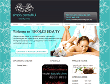 Tablet Screenshot of nicolesbeauty.com.au